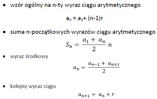 Znalezione obrazy dla zapytania wzór matematyczne na ciągi